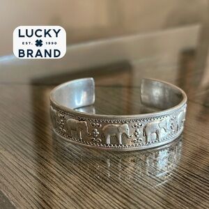 Lucky Brand Elephant Cuff - Silver-tone